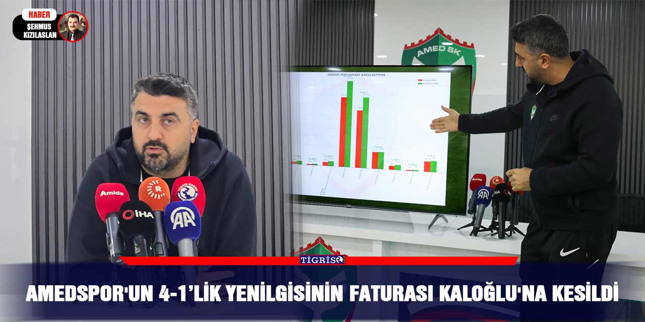 Amedspor'un 4-1’lik yenilgisinin faturası Kaloğlu'na kesildi