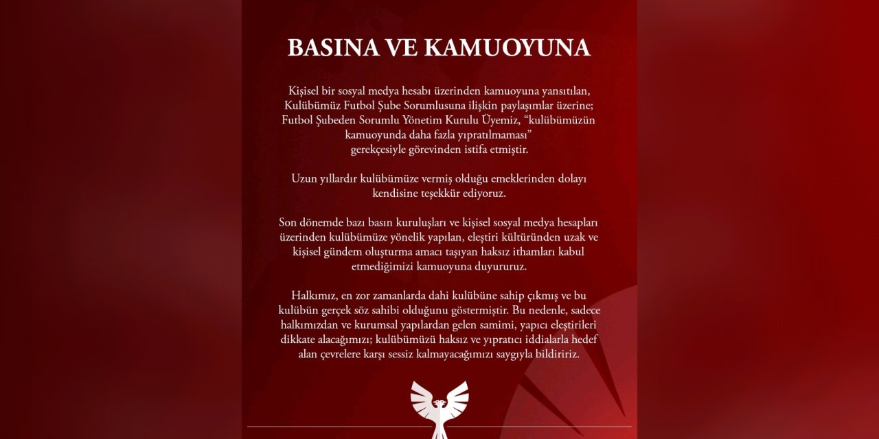 Amedspor Futbol Şube Sorumlusu istifa etti