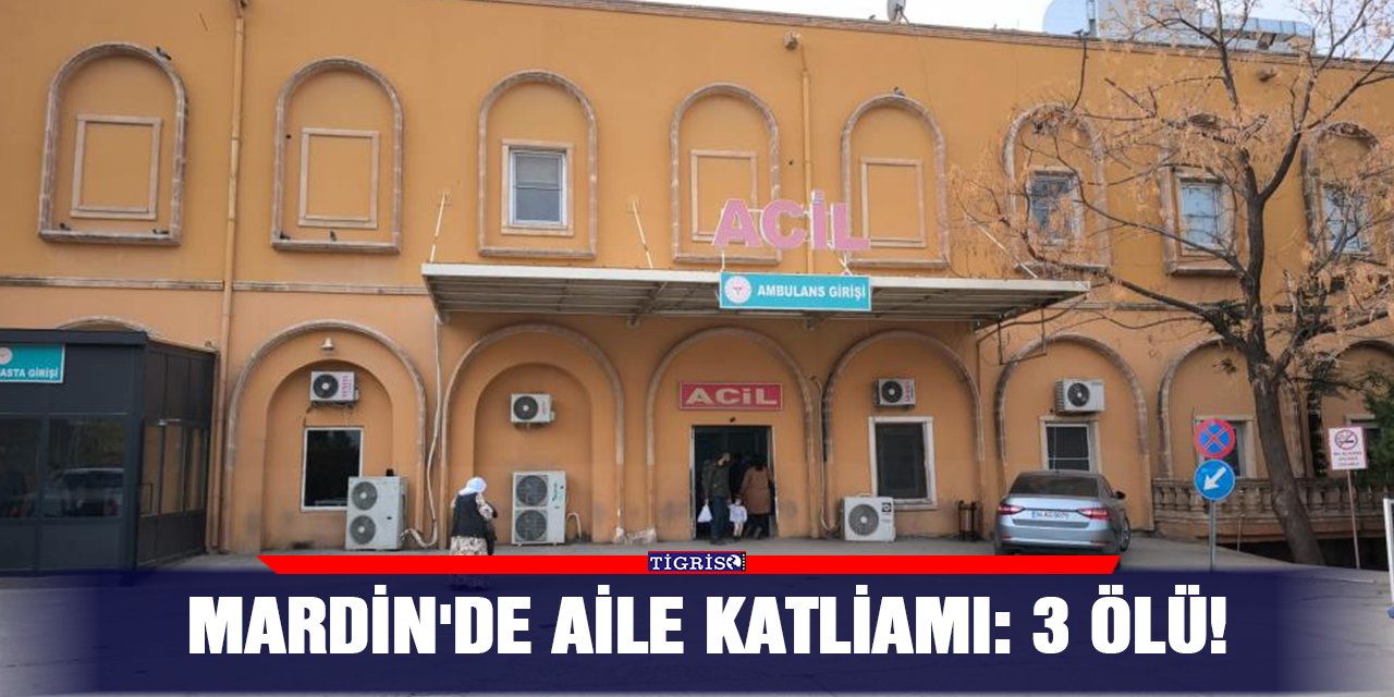 Mardin'de aile katliamı: 3 ölü!