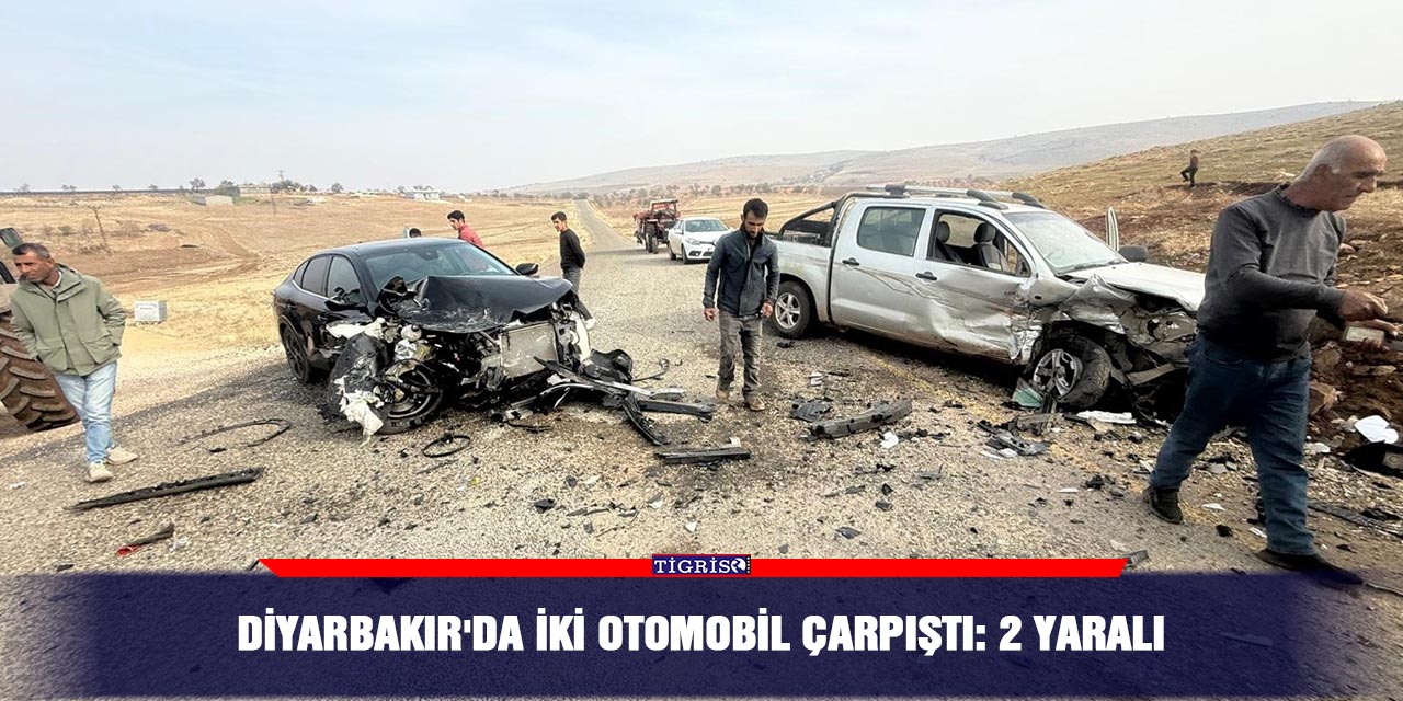 Diyarbakır'da iki otomobil çarpıştı: 2 yaralı