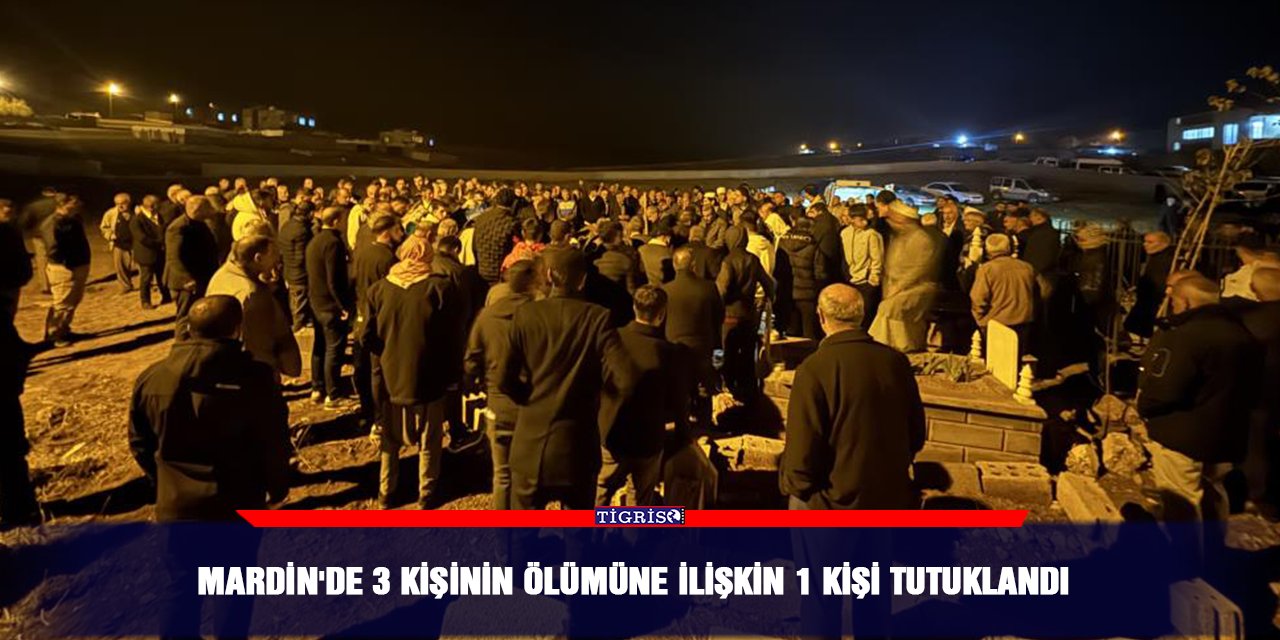 Mardin'de 3 kişinin ölümüne ilişkin 1 kişi tutuklandı