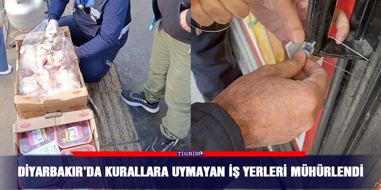 Diyarbakır’da kurallara uymayan iş yerleri mühürlendi