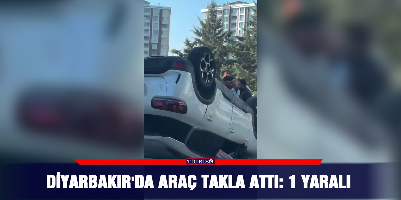 Diyarbakır'da araç takla attı: 1 yaralı