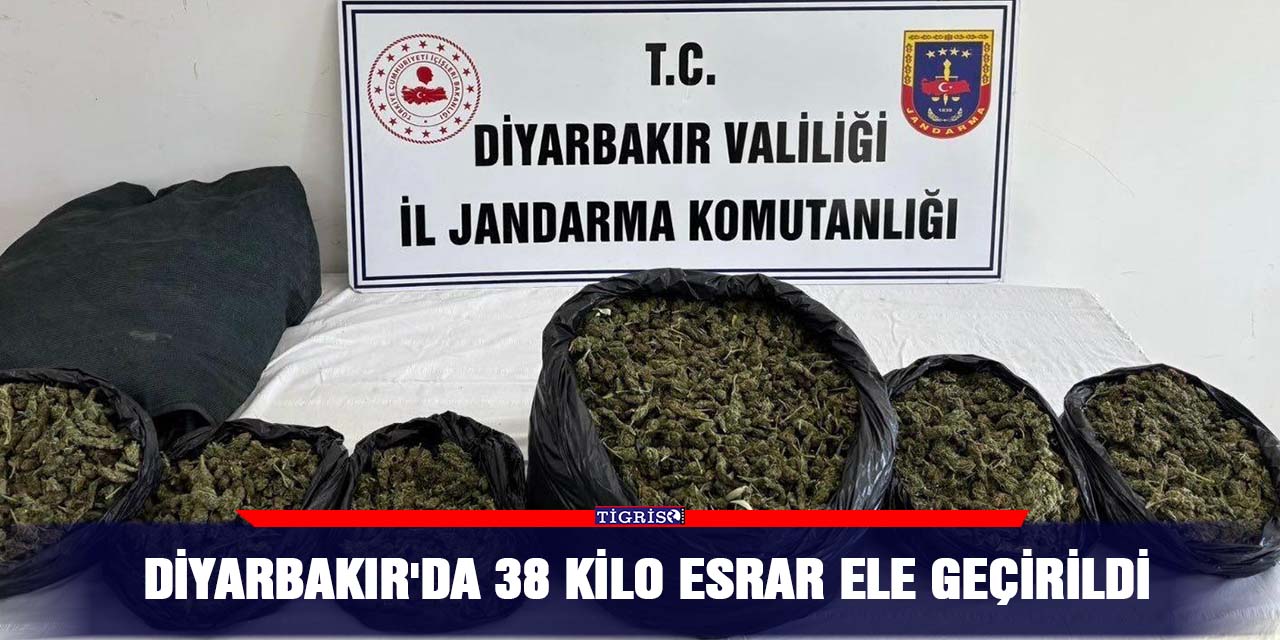 Diyarbakır'da 38 kilo esrar ele geçirildi