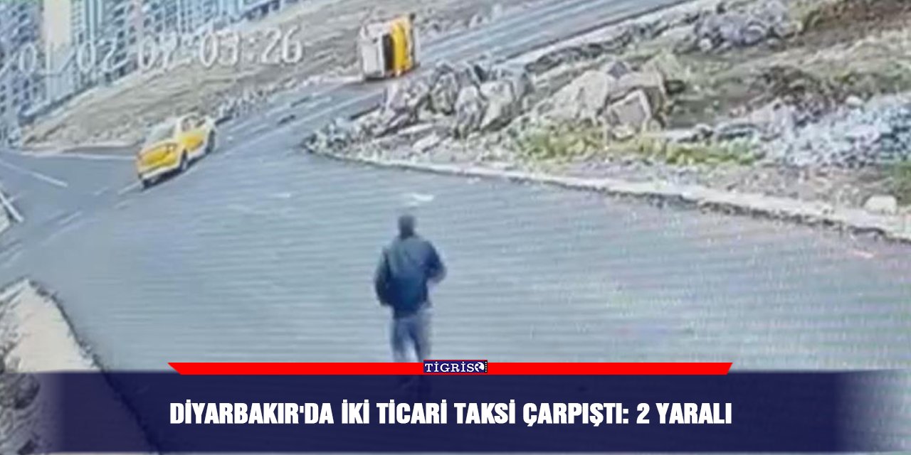 Diyarbakır'da iki ticari taksi çarpıştı: 2 yaralı