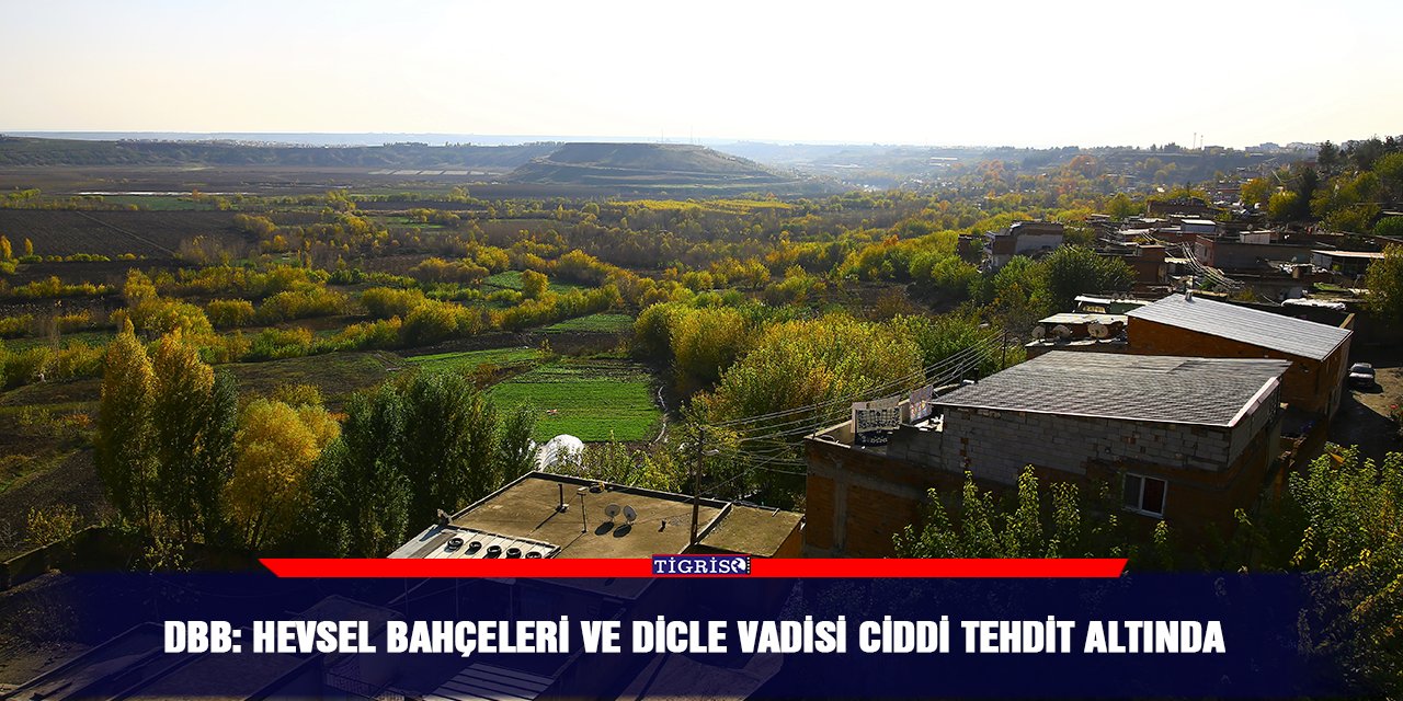 DBB: Hevsel Bahçeleri ve Dicle Vadisi ciddi tehdit altında