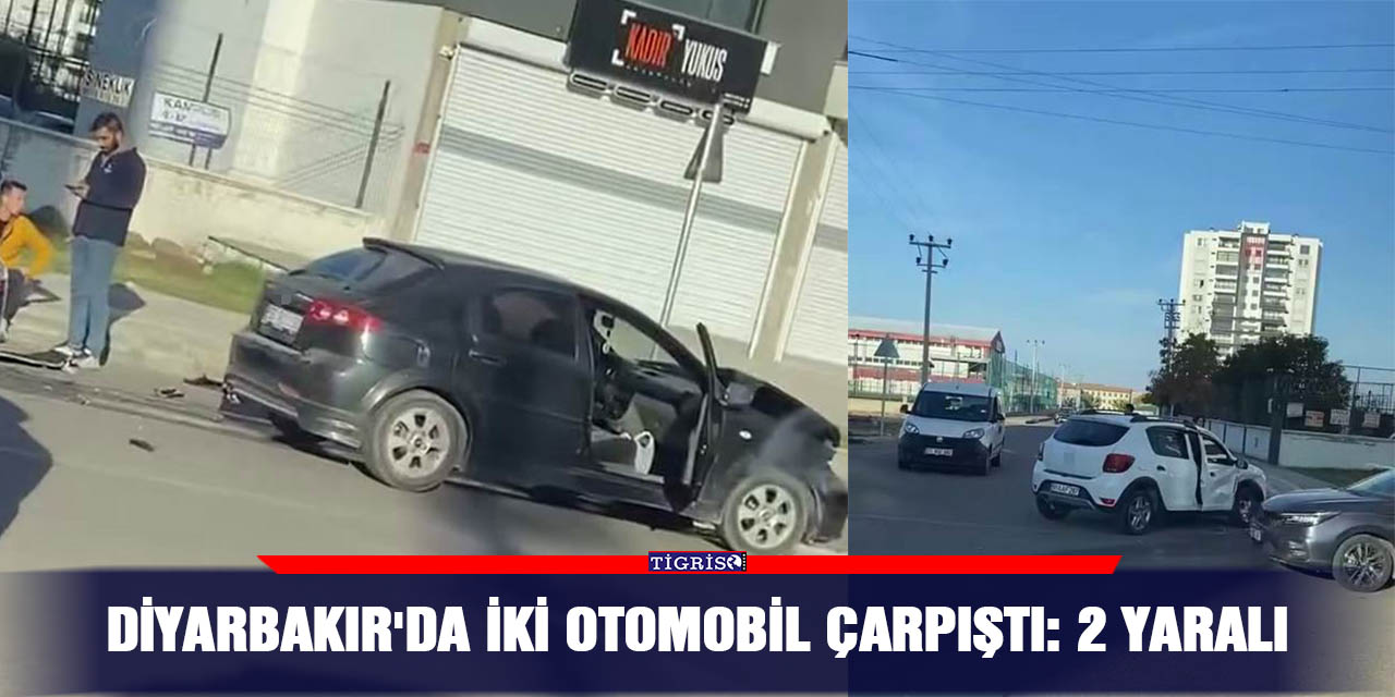 Diyarbakır'da iki otomobil çarpıştı: 2 yaralı