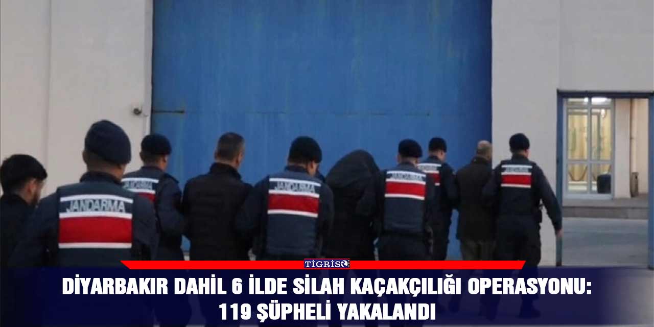 Diyarbakır dahil 6 ilde silah kaçakçılığı operasyonu: 119 şüpheli yakalandı