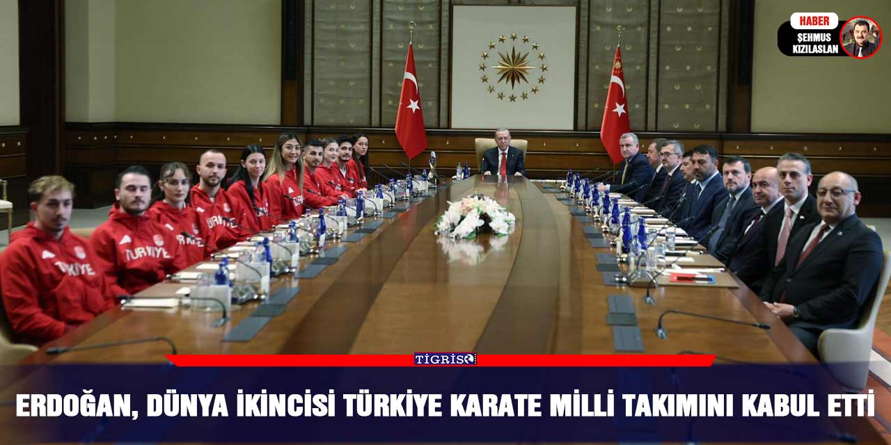 Erdoğan, dünya ikincisi Türkiye karate milli takımını kabul etti
