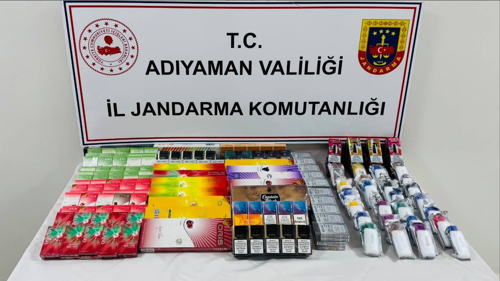 Adıyaman’da kaçak sigara operasyonu: 1 gözaltı