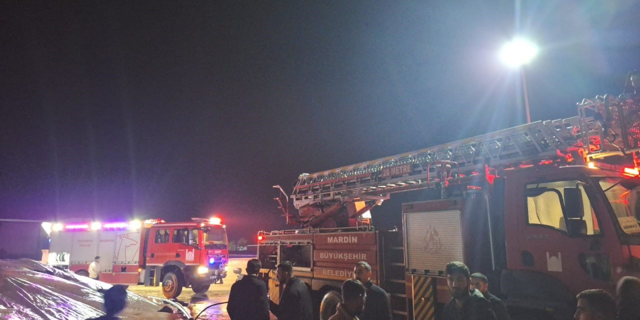 Mısır kurutma tesisinde yangın!