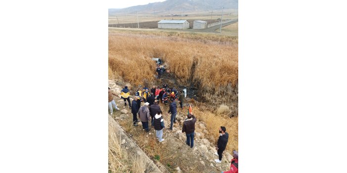 Otomobil bataklığa uçtu: 5 yaralı