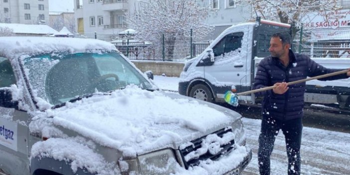 Karlıova beyaza büründü