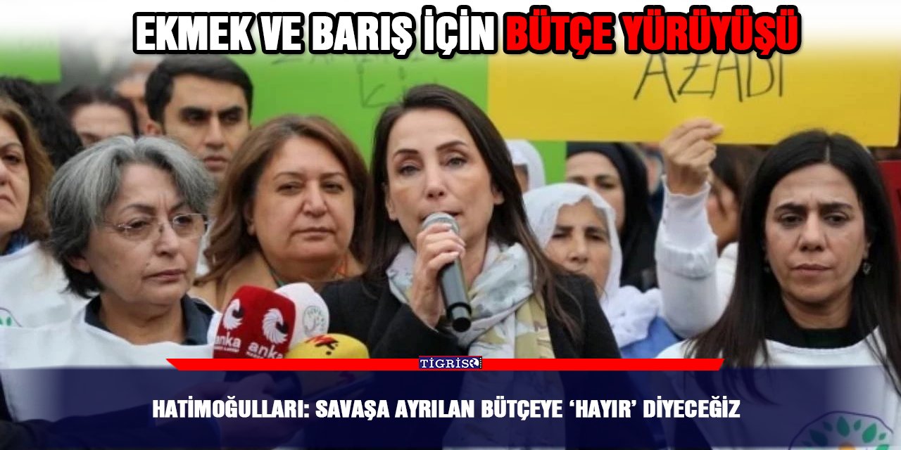 Hatimoğulları: Savaşa ayrılan bütçeye ‘hayır’ diyeceğiz