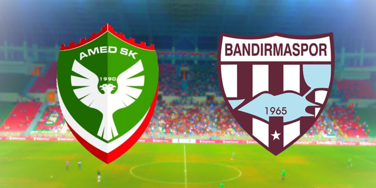 Amedspor-Bandırmaspor: İlk 11'ler belli oldu