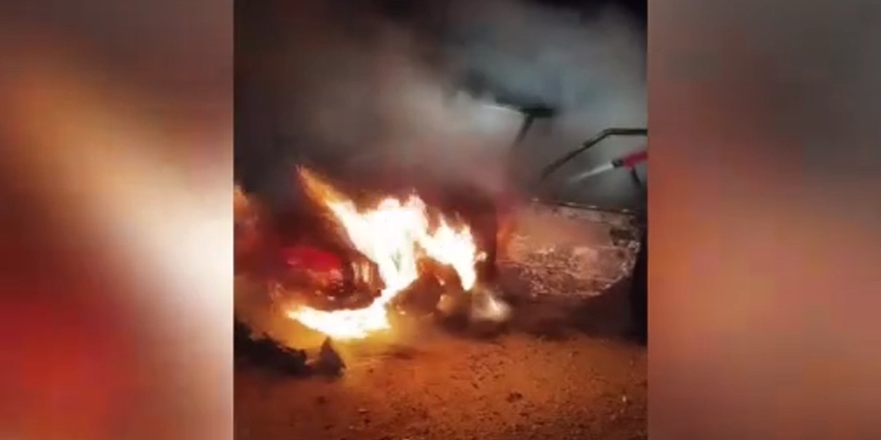 Seyir halindeki otomobil patladı: 1 ölü