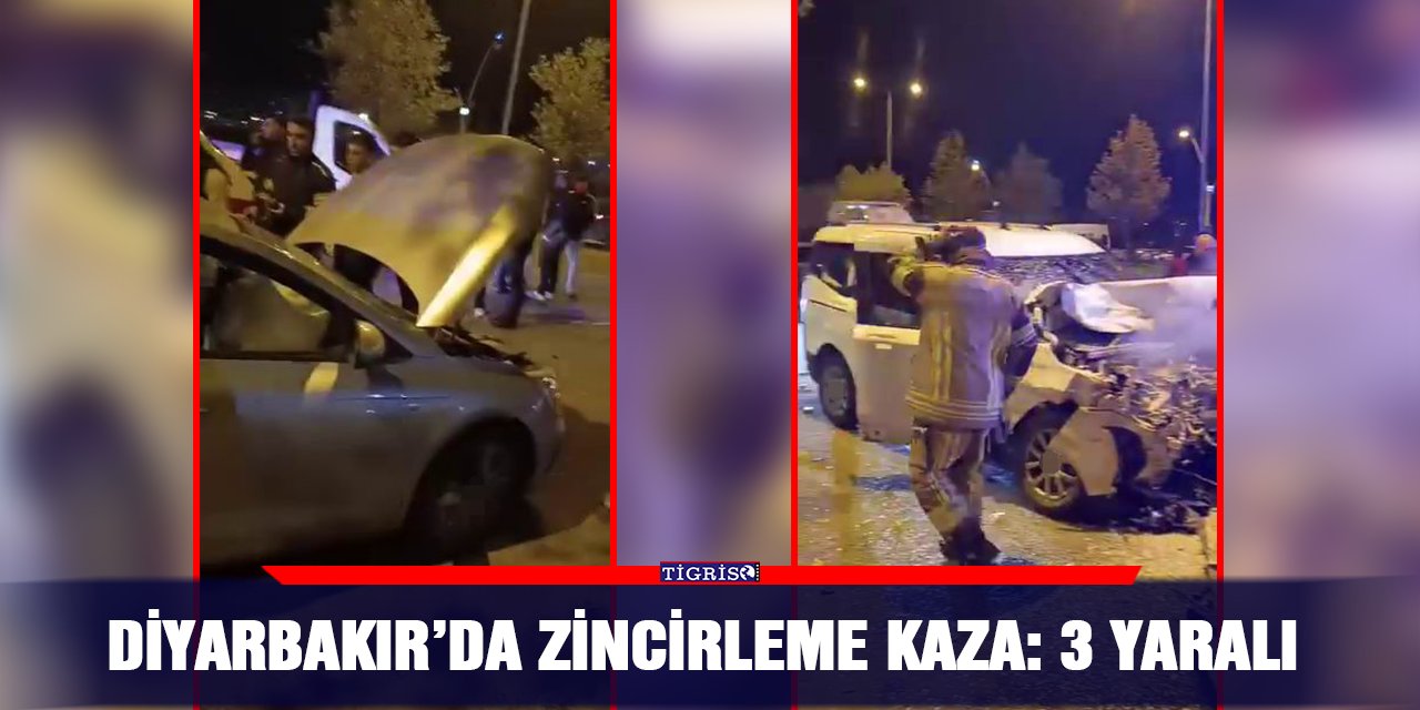 Diyarbakır’da zincirleme kaza: 3 yaralı
