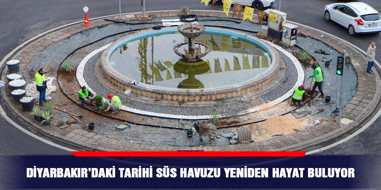 Diyarbakır’daki tarihi süs havuzu yeniden hayat buluyor
