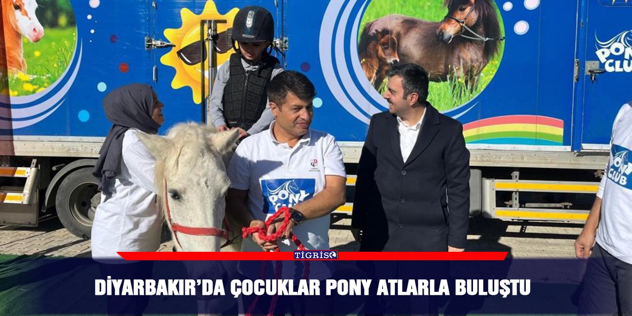 Diyarbakır’da çocuklar pony atlarla buluştu