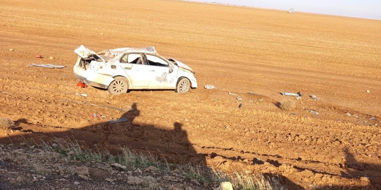 Kontrolden çıkan otomobil tarlaya uçtu: 1 yaralı