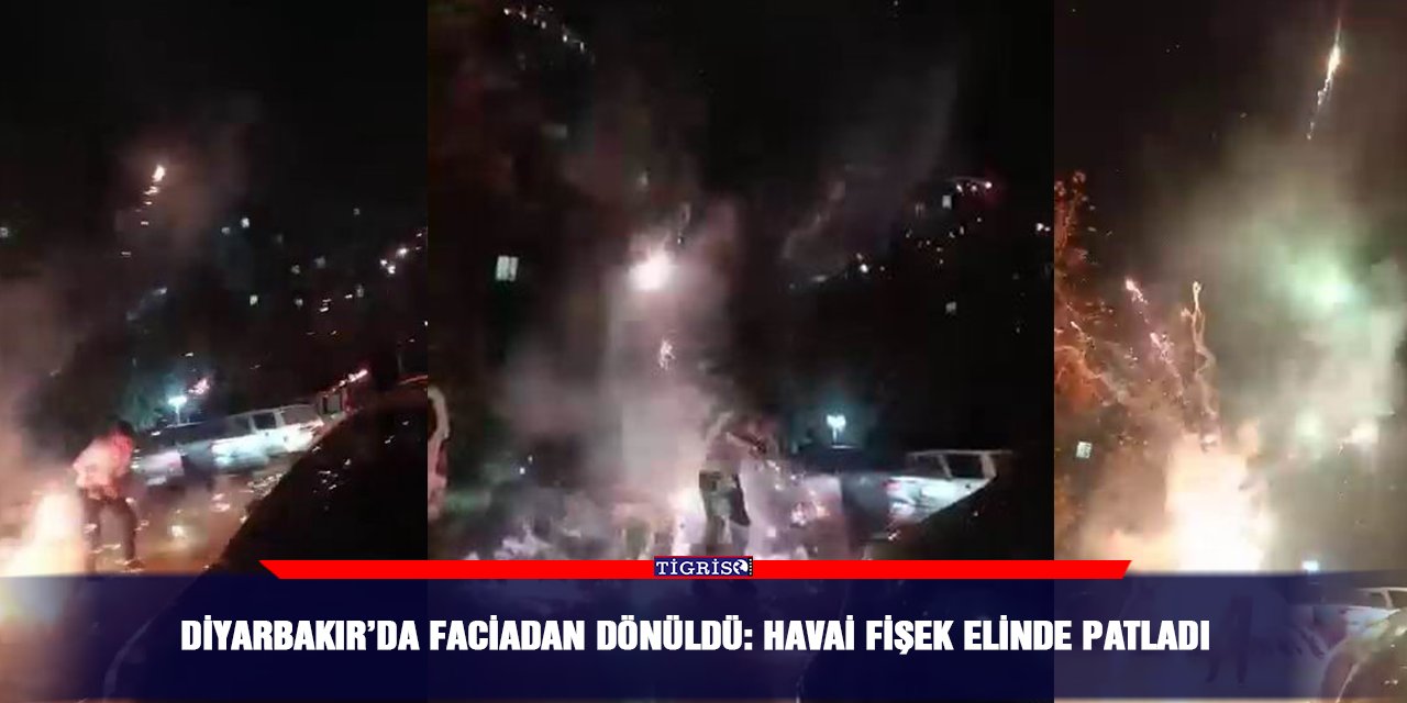 Diyarbakır’da faciadan dönüldü: Havai fişek elinde patladı