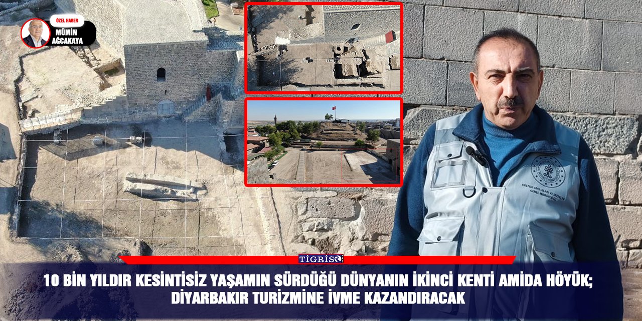 10 bin yıldır kesintisiz yaşamın sürdüğü dünyanın ikinci kenti Amida Höyük;  Diyarbakır turizmine ivme kazandıracak