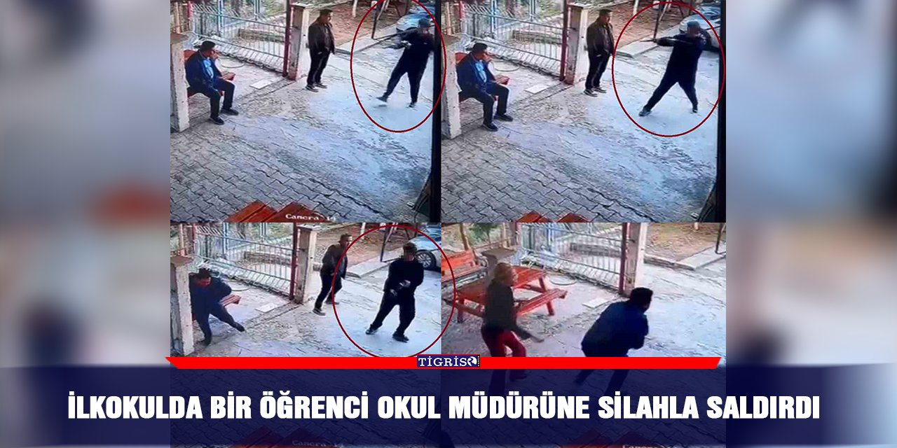 İlkokulda bir öğrenci okul müdürüne silahla saldırdı