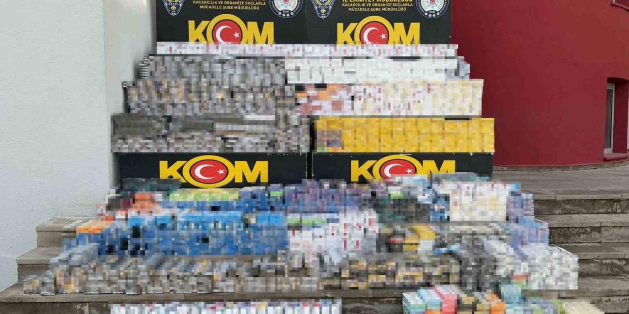 16 bin paket kaçak sigara ele geçirildi
