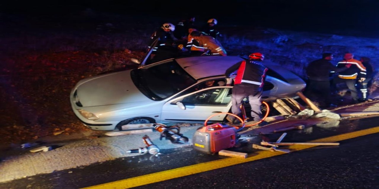 Otomobil şarampole devrildi: 2 yaralı