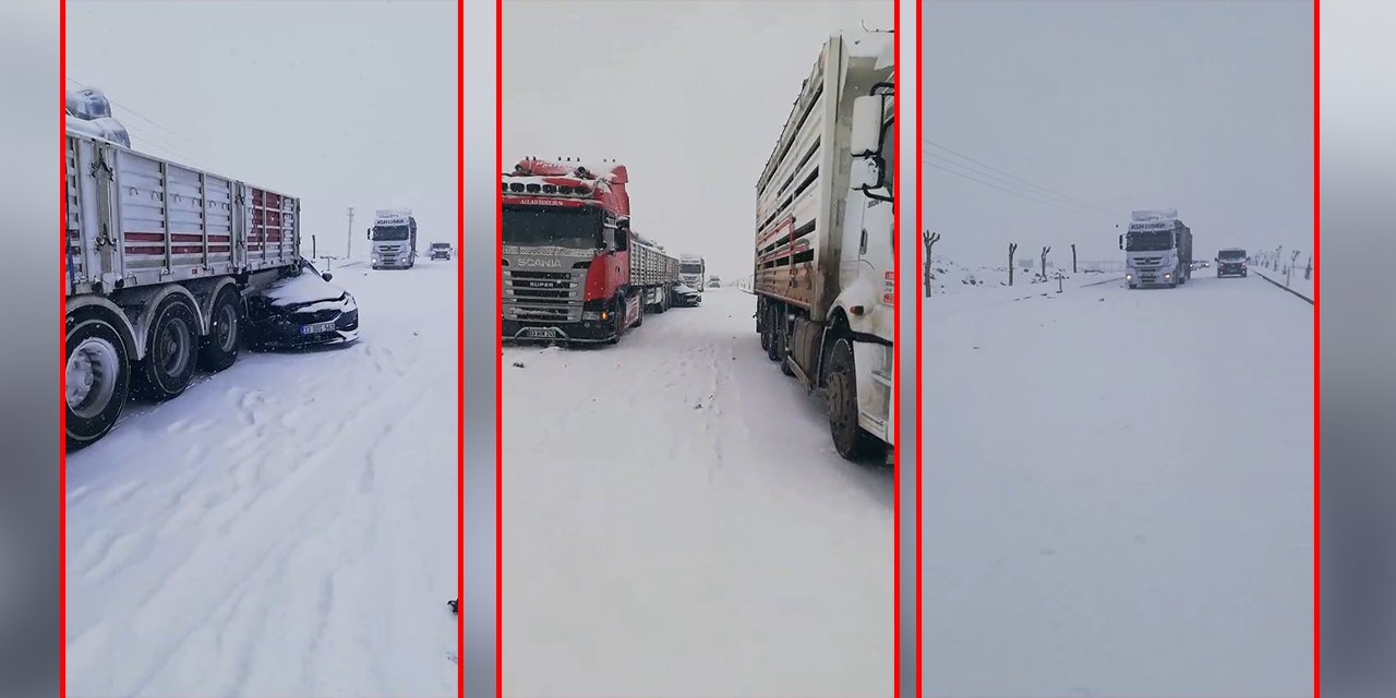 Diyarbakır-Siverek Karayolunda yolda kalan sürücüler yardım bekliyor