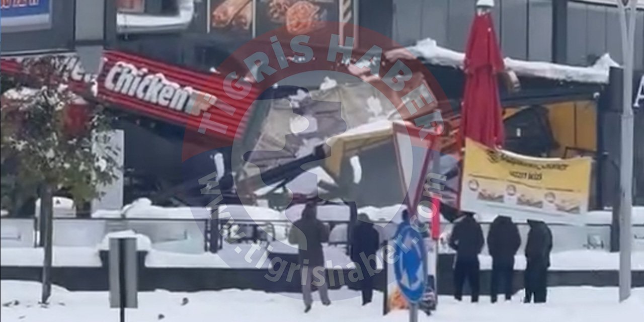 Diyarbakır’da restoranın çatısı çöktü