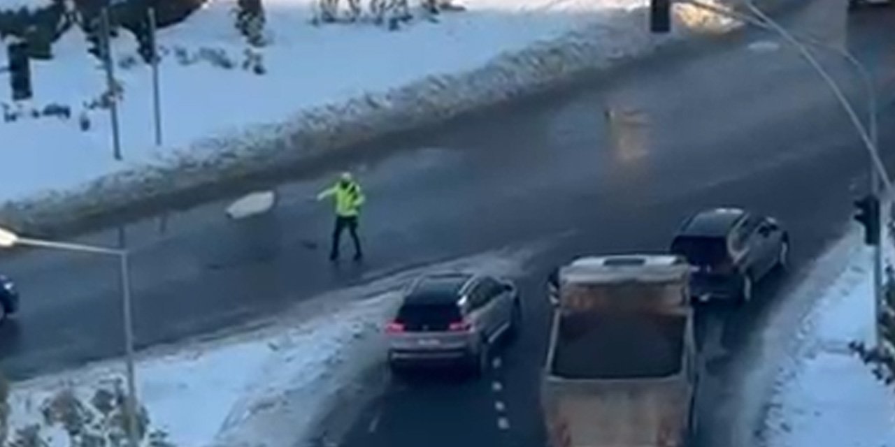 Diyarbakır’da trafik ekipleri kavşaklarda önlem aldı