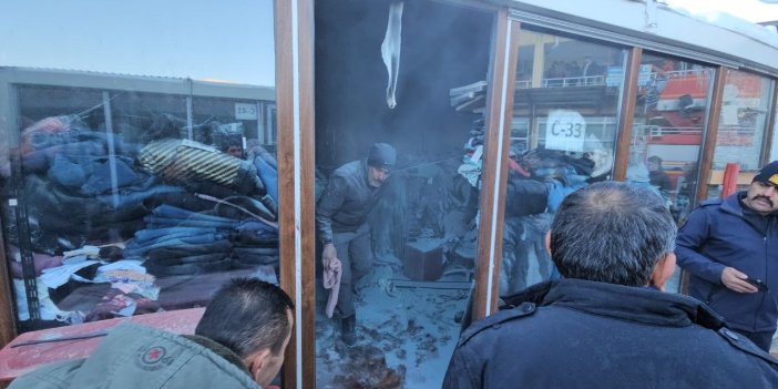 Konteyner çarşıda yangın paniği