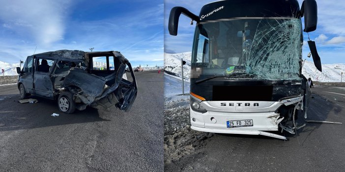 Otobüs ile minibüs çarpıştı: 3 yaralı