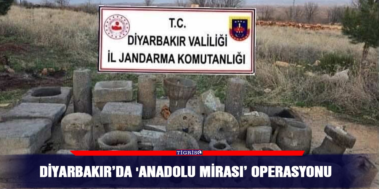 Diyarbakır’da 'Anadolu Mirası’ operasyonu