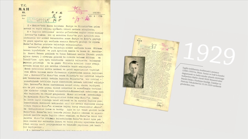 MİT, "Arabistanlı Lawrence" hakkındaki belgeyi paylaştı