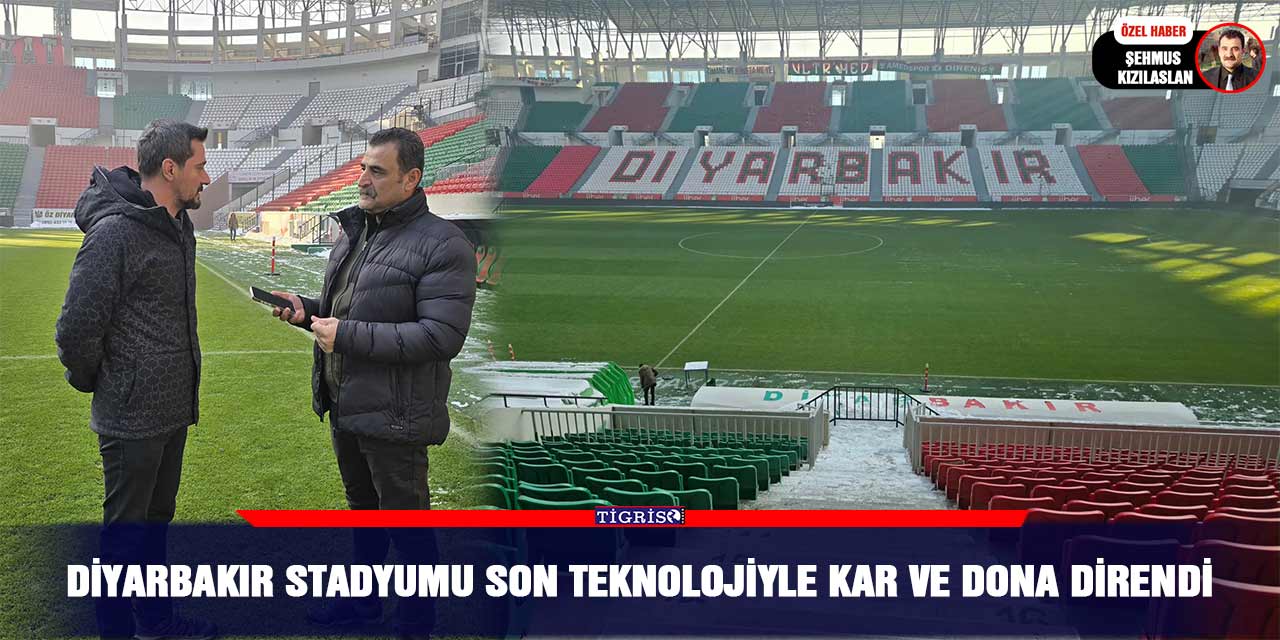 Video - Diyarbakır Stadyumu son teknolojiyle kar ve dona direndi