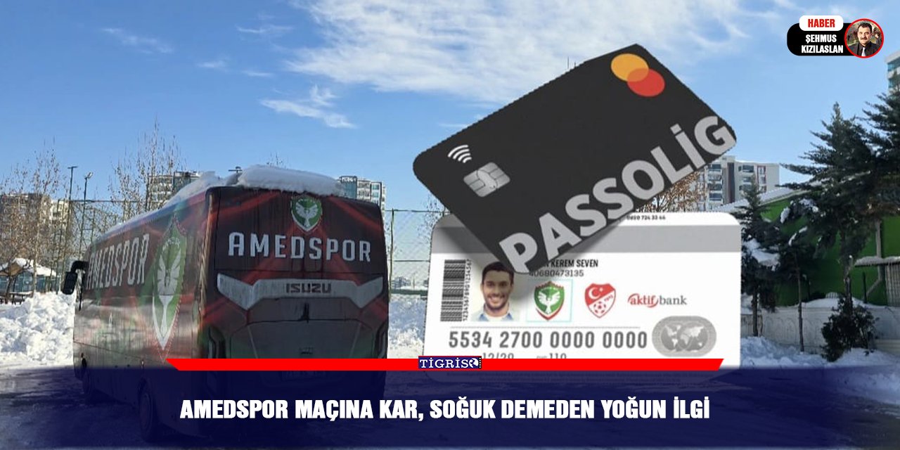 Amedspor maçına kar, soğuk demeden yoğun ilgi