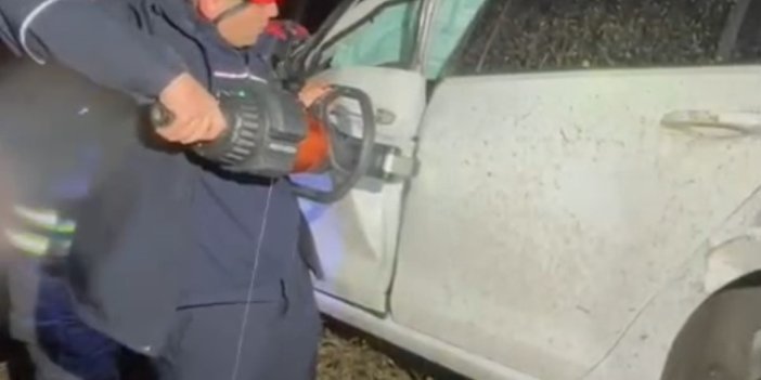 Otomobil şarampole yuvarlandı: 2 yaralı