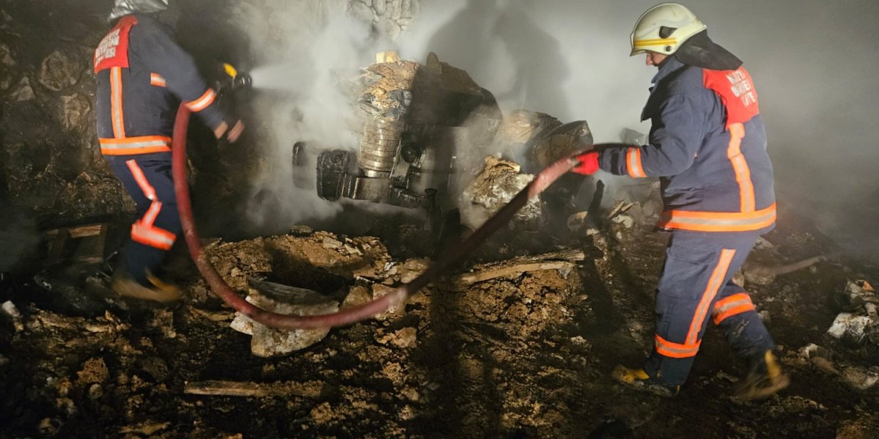 Malatya'da ev yangını