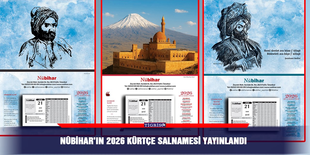 Nûbihar’ın 2026 Kürtçe Salnamesi yayınlandı