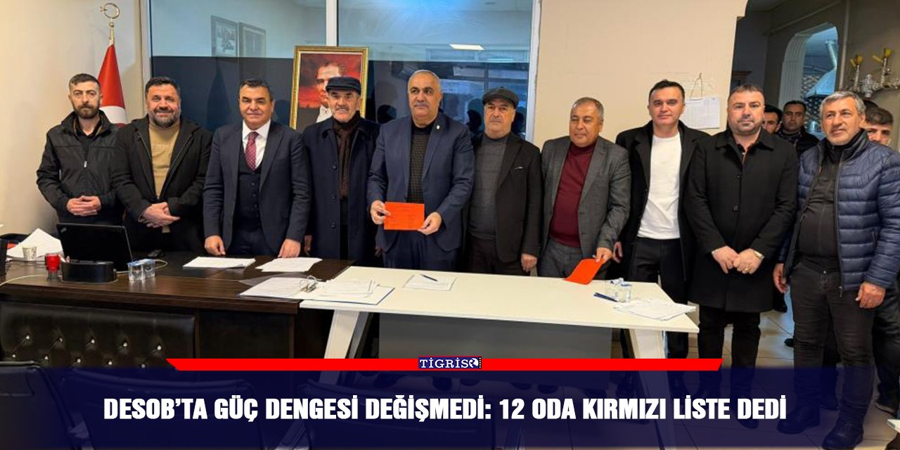 DESOB’ta 12 oda Kırmızı Liste dedi
