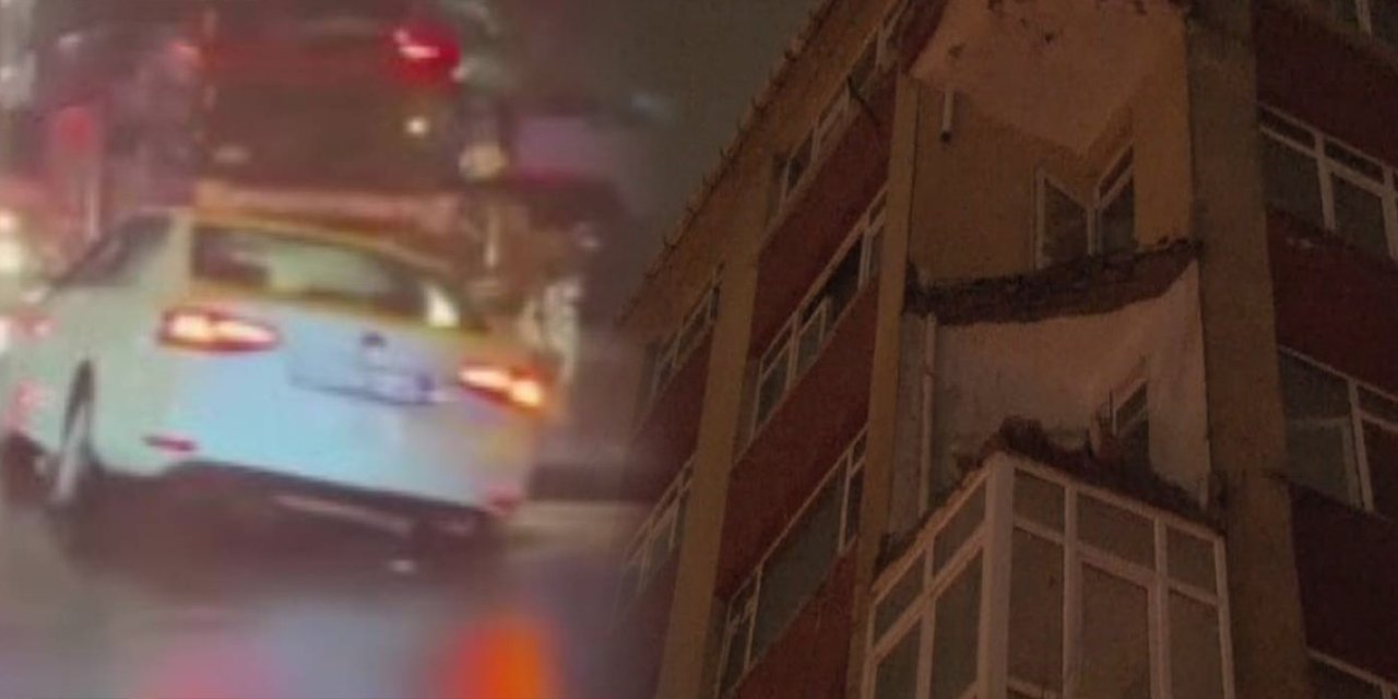 İstanbul’da fırtına dehşeti: Yol çöktü, balkon yıkıldı