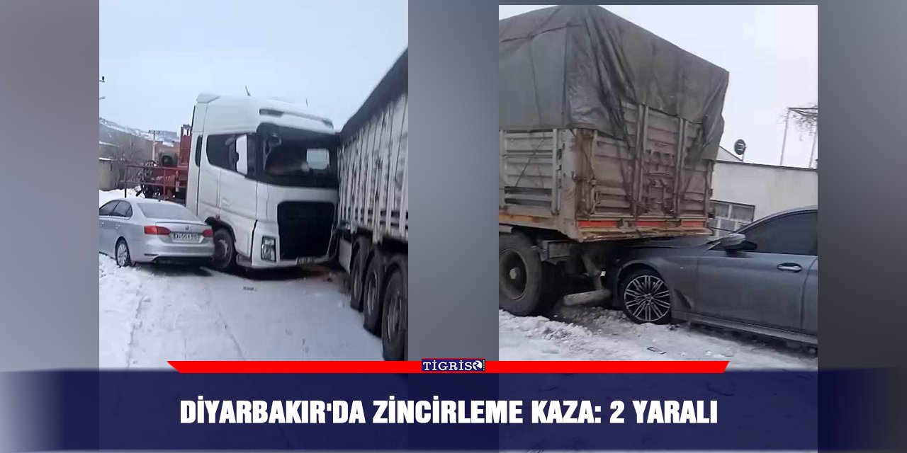 Diyarbakır'da zincirleme kaza: 2 yaralı