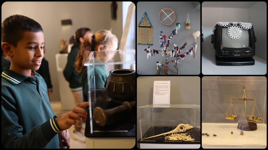 Kırsal mahalledeki öğrenciler için okula müze kurdular