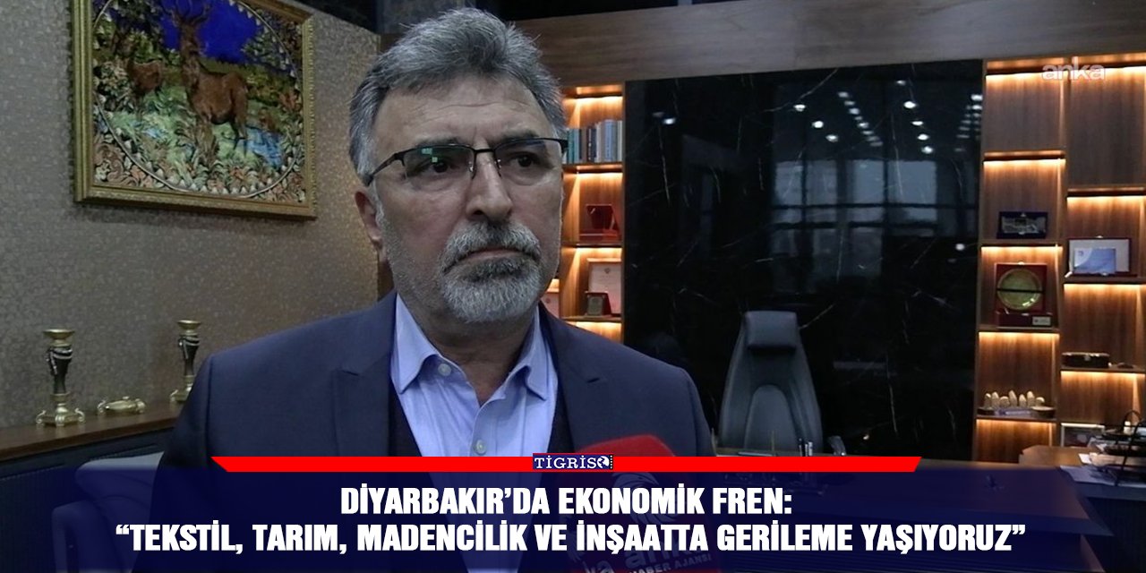 Diyarbakır’da ekonomik fren:  “Tekstil, tarım, madencilik ve inşaatta gerileme yaşıyoruz”