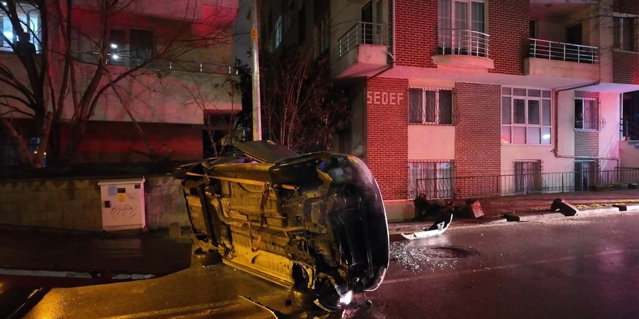 Otomobil takla attı: 3 yaralı