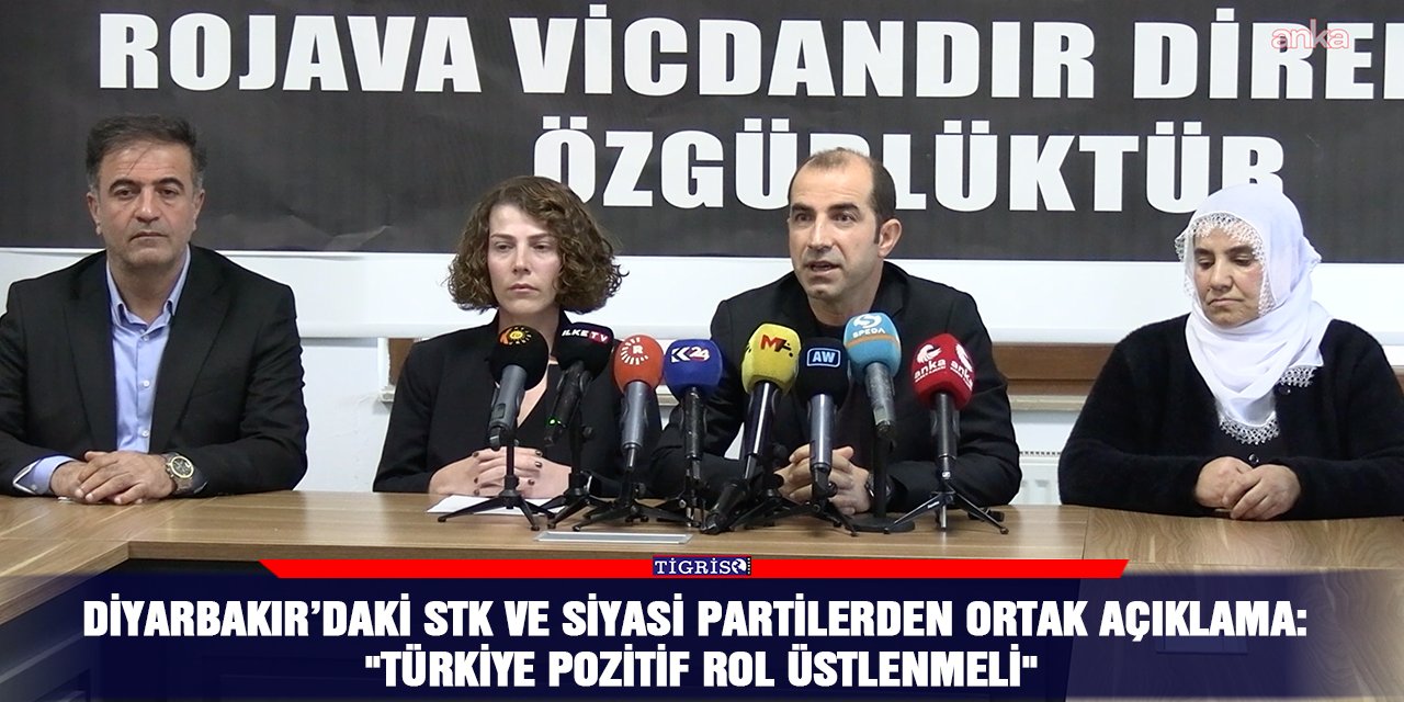 Diyarbakır’daki STK ve siyasi partilerden ortak açıklama:  "Türkiye pozitif rol üstlenmeli"