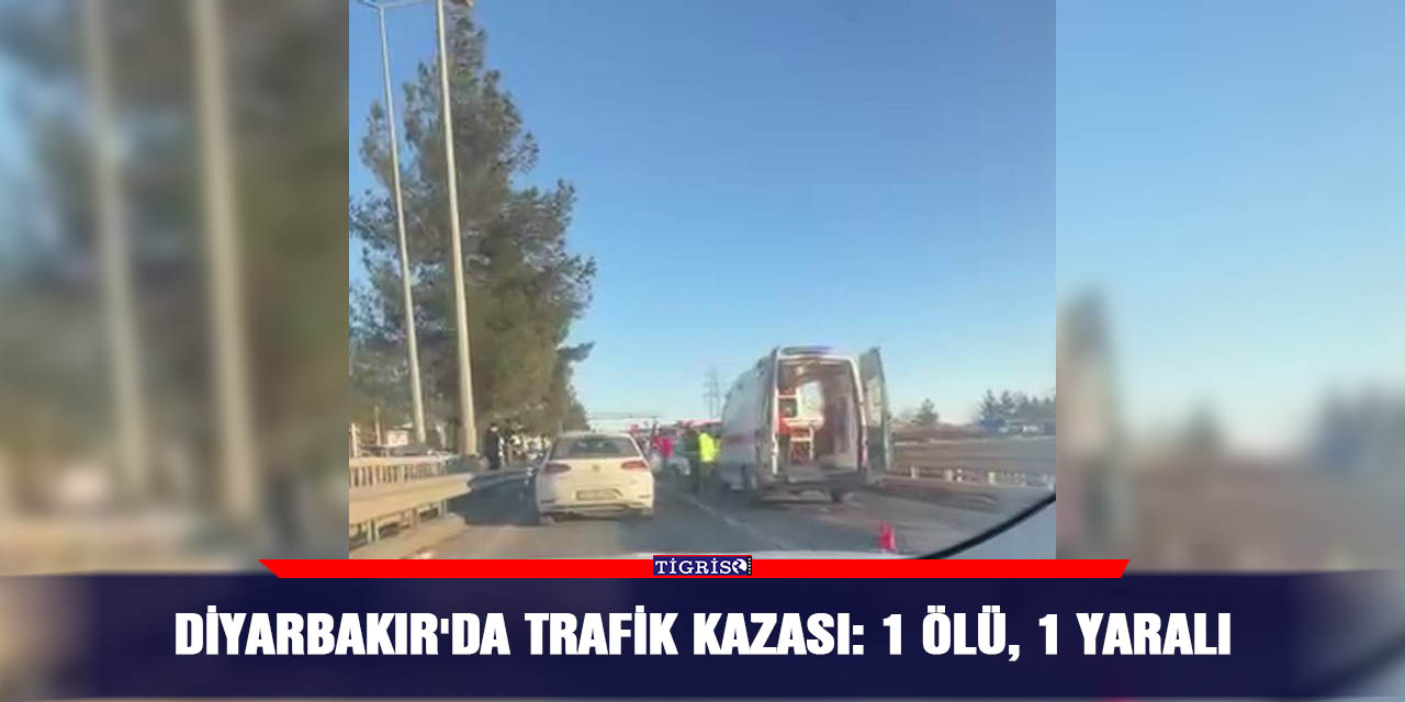 Diyarbakır'da trafik kazası: 1 ölü, 1 yaralı