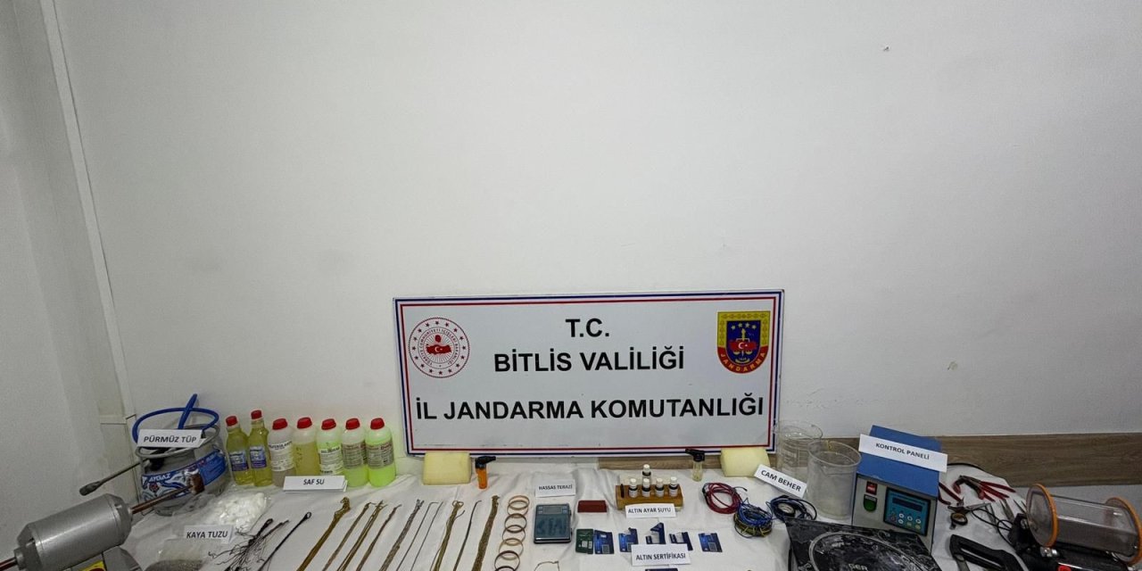 Bitlis’te sahte altın operasyonu